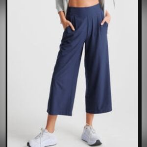 Quince Performance Tech Wide Leg Pants Navy Blue